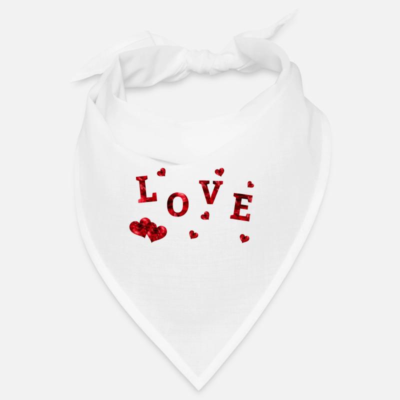 L’amour avec les grands et petits cœurs rouges # Bandana