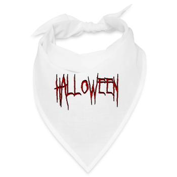 Halloween in Horror Schrift - Bandana - Weiß - Vorne