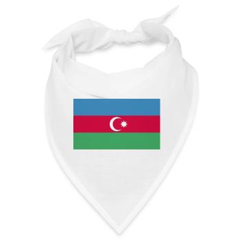 Aserbaidschan Flagge Bayrak - Bandana - Weiß - Vorne