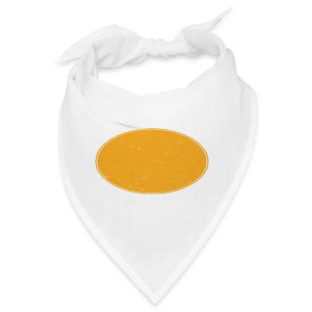 Ovaler Background schmutzig gold-gelb - Bandana - Weiß - Vorne