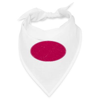 Ovaler Background schmutzig weinrot - Bandana - Weiß - Vorne