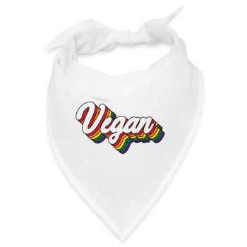 Vegan Rainbow - Bandana - Weiß - Vorne