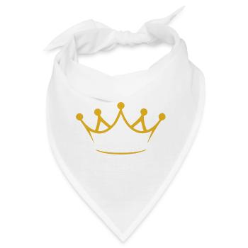 Goldene Krone - Bandana - Weiß - Vorne