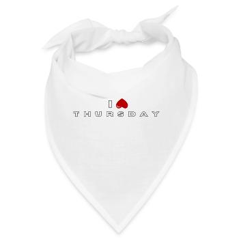 Ich hasse Donnerstag - Bandana - Weiß - Vorne