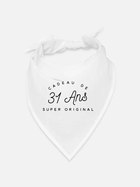 Cadeau 31 ans - Bandana - blanc