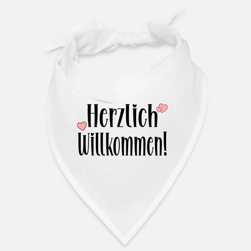 Herzlich Willkommen Sprüche - Geschenke Bandana