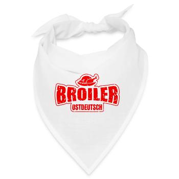 Broiler Ostdeutsch - Designfarbe frei wählbar! - Bandana - Weiß - Vorne
