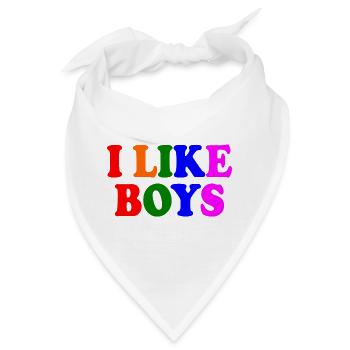 I like boys - Bandana - Weiß - Vorne