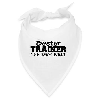 Bester Trainer Training Teamtrainer Trainieren - Bandana - Weiß - Vorne