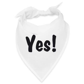 Yes! - Bandana - Weiß - Vorne