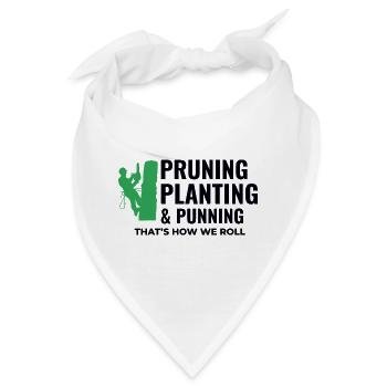 Baumpfleger Baumchirurg Kletterer Klettertrimmer - Bandana - Weiß - Vorne