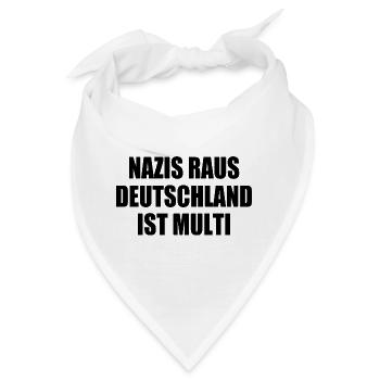 nazis raus deutschland ist multi - Bandana - Weiß - Vorne