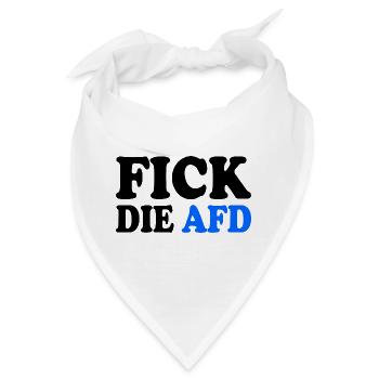 Fick die afd - Bandana - Weiß - Vorne