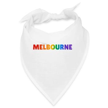 Melbourne Regenbogen LGBTQ Gay Pride - Bandana - Weiß - Vorne