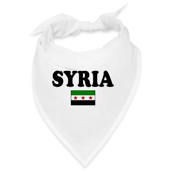 syrien flagge - Bandana - Weiß - Vorne