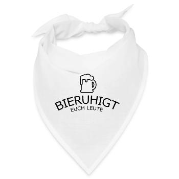 Bieruhigt euch Leute - Bandana - Weiß - Vorne