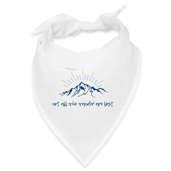 Not all who wander are lost - Bandana - Weiß - Vorne