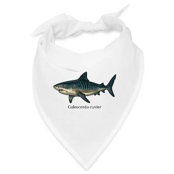 Galeocerdo cuvier Tigerhai Design - Bandana - Weiß - Vorne