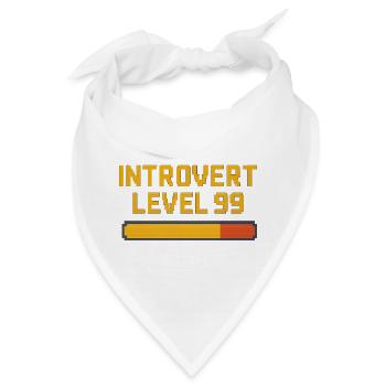 Introvert Level 99 - Bandana - Weiß - Vorne