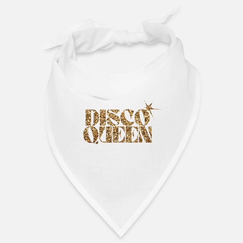 Disco Queen Glitter Text Design Bandana