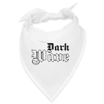 Dark Wave Musik Gothic Typografie - Bandana - Weiß - Vorne