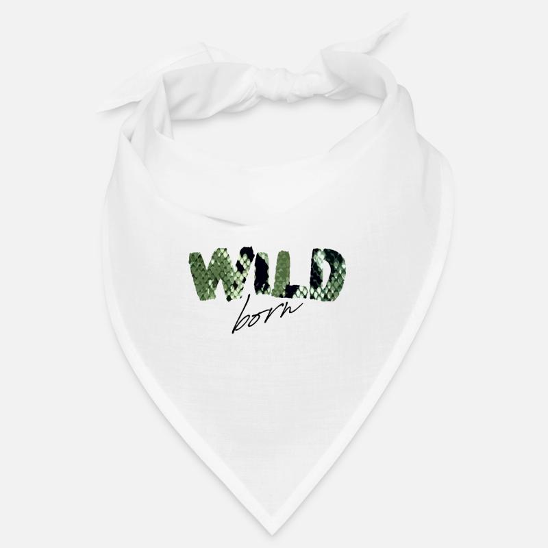 Wild Born Snake Print Letters Bandana