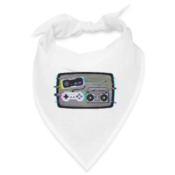 Glitchy Nostalgie - Bandana - Weiß - Vorne