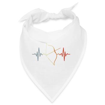 Kompositbogen Kardiogramm - Bandana - Weiß - Vorne