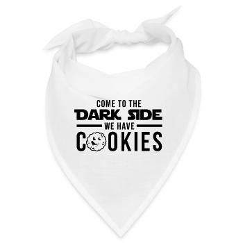 Komm zur dunklen Seite Wir haben Cookies - Bandana - Weiß - Vorne