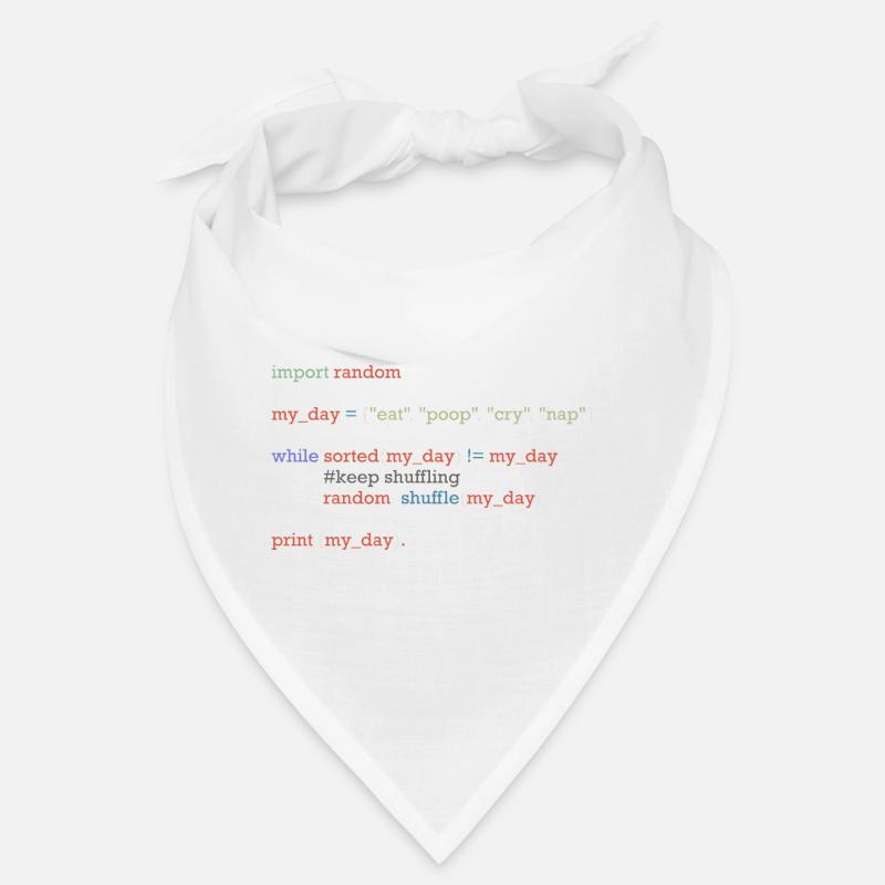 Funny python code about everyday life, baby - Bandana - white