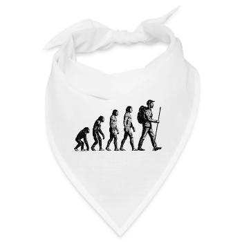 Evolution zum Wandersmann Grunge Design - Bandana - Weiß - Vorne