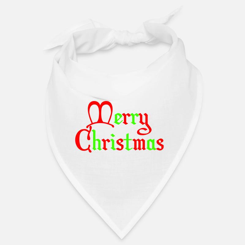 Merry Christmas Gothic Script Bandana