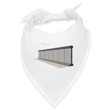 Graue Paneelwand Panorama - Bandana - Weiß - Vorne
