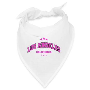 Los Angeles Neon Pink Schriftzug - Bandana - Weiß - Vorne