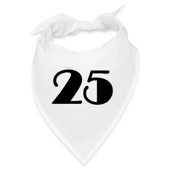25. 25 JAHRE. 25. JUBILÄUM. 25 JAHRESJUBILÄUM. - Bandana - Weiß - Vorne
