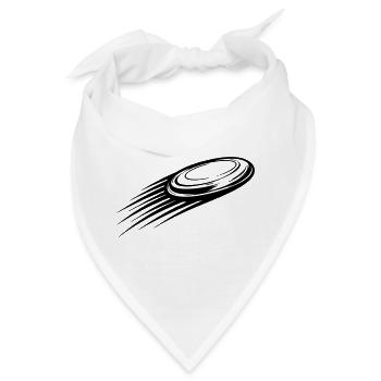 Wurfscheibe Bewegung Schwarz Symbol - Bandana - Weiß - Vorne