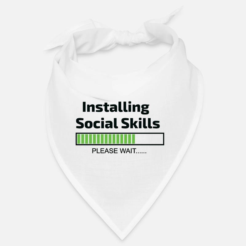 Computer installiert Social Skills Programmierer - Bandana - Weiß