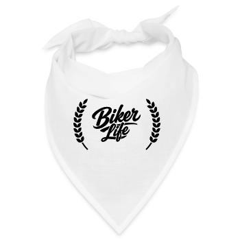 Biker life - Bandana - Weiß - Vorne