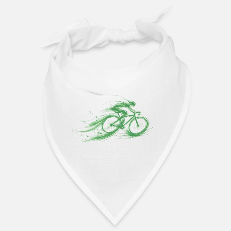 Cycliste Vélo Vert Rapide Bandana