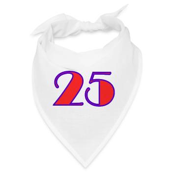 25. 25 JAHRE. 25. JUBILÄUM. 25 JAHRESJUBILÄUM. - Bandana - Weiß - Vorne