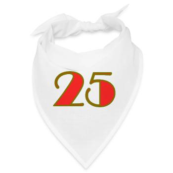 25. 25 JAHRE. 25. JUBILÄUM. 25 JAHRESJUBILÄUM. - Bandana - Weiß - Vorne
