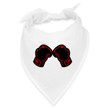 Boxhandschuhe Symbol Logo - Bandana - Weiß - Vorne