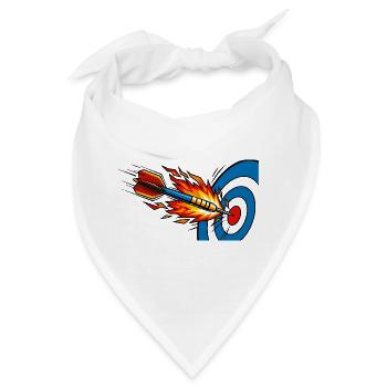 Dart Bullseye Feuer Volltreffer - Bandana - Weiß - Vorne