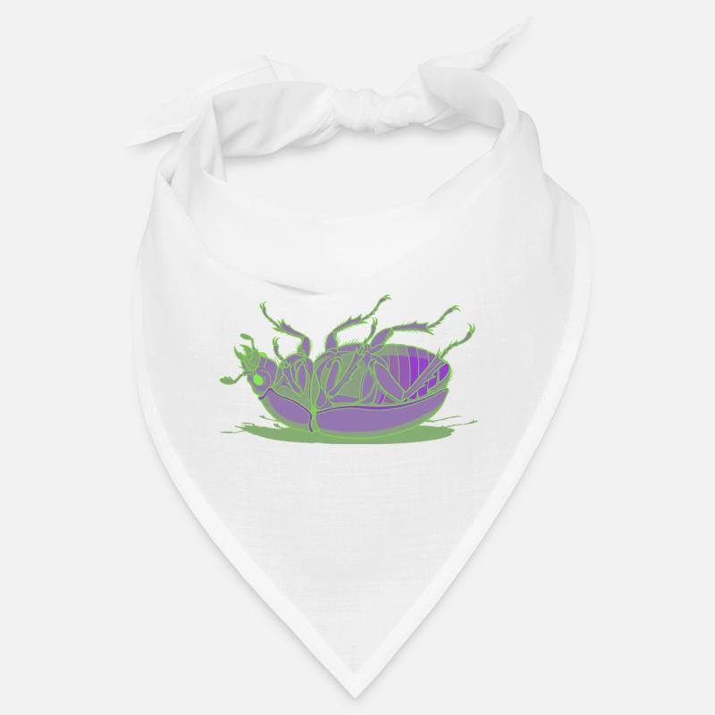 Insecte vert néon violet Bandana