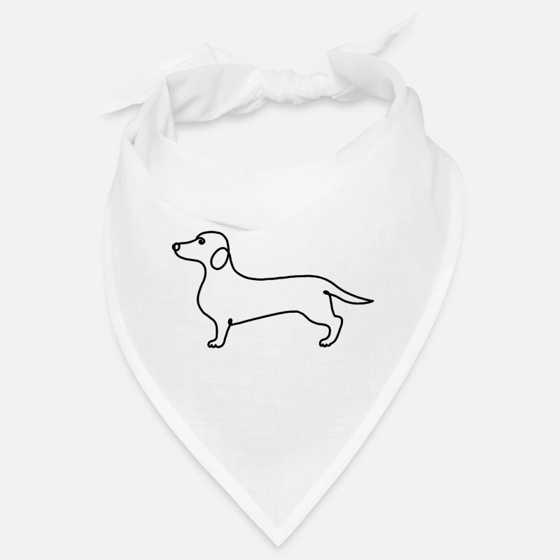 Minimalisme Teckel Illustration Moderne Bandana