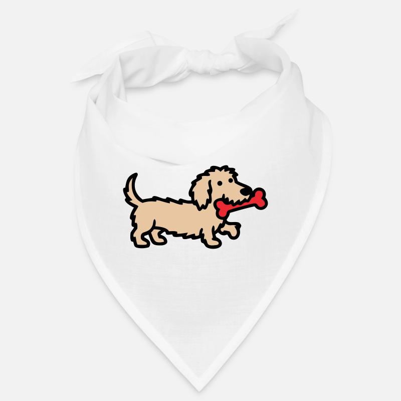 Terrier Doodle Knochen Comic Bandana