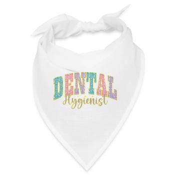 Dentale Hygienistin Farbpalette Dentalhygieniker - Bandana - Weiß - Vorne