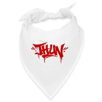 Thun graffiti tag rot - Bandana - Weiß - Vorne