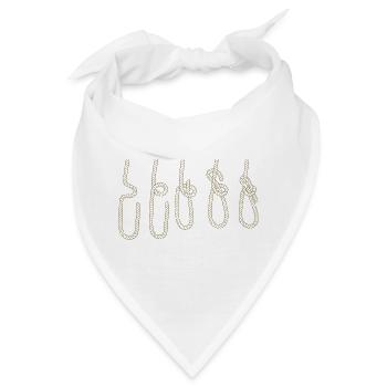 Segeln Segelboot Segler Nautik Jolle Knoten  - Bandana - Weiß - Vorne