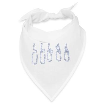 Segeln Segelboot Segler Nautik Jolle Knoten  - Bandana - Weiß - Vorne